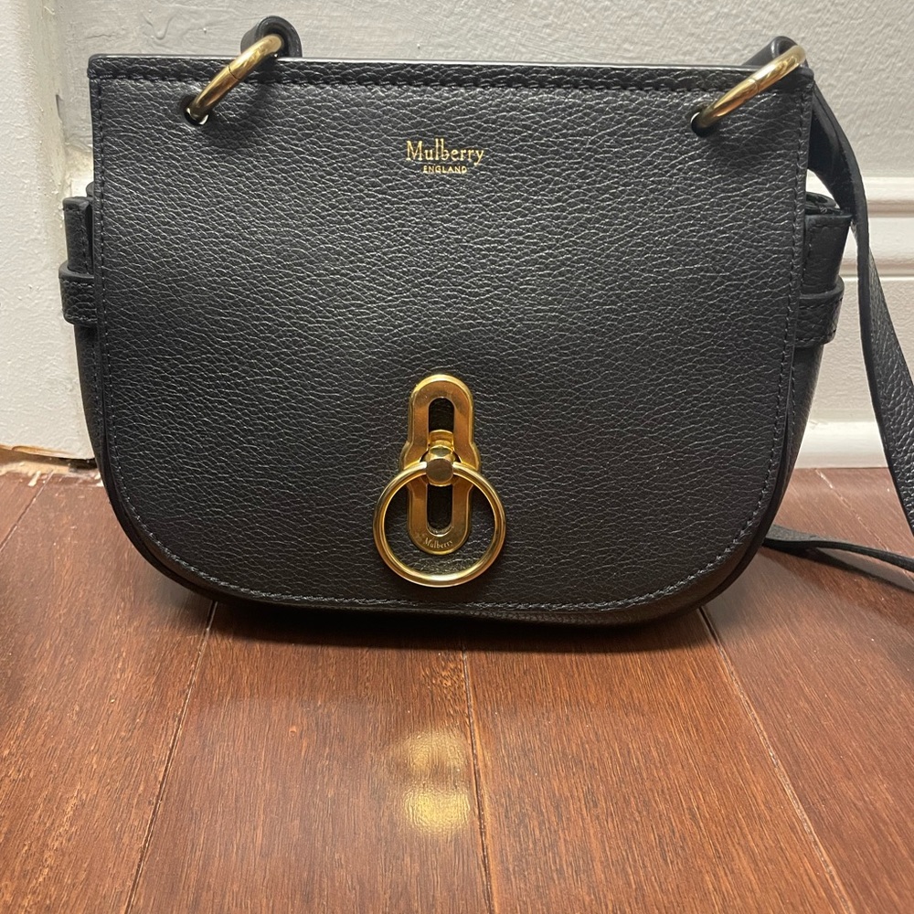 Mulberry Black Leather Crossbody Bag